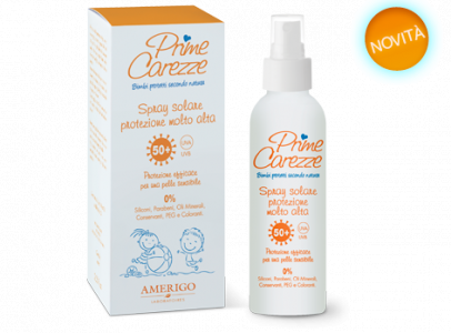 Spray solare protezione molto alta spf 50+ Amerigo Prime Carezze