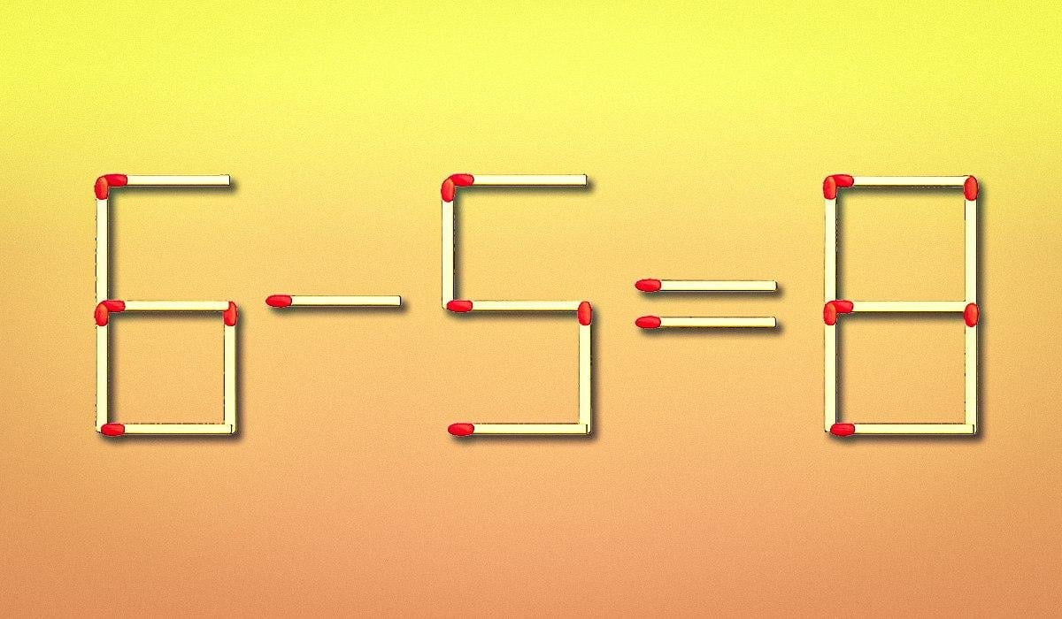 Μετακινήστε μόνο ένα σπίρτο σε 10 δευτερόλεπτα: ένα τεστ νοημοσύνης